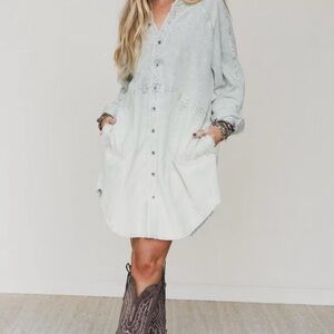 All You Do Tie Dye Corduroy Tunic Dress